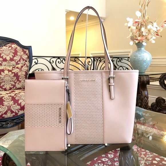 Michael Kors JSTR SM carryAll tote&wristlet - Picture 1 of 8